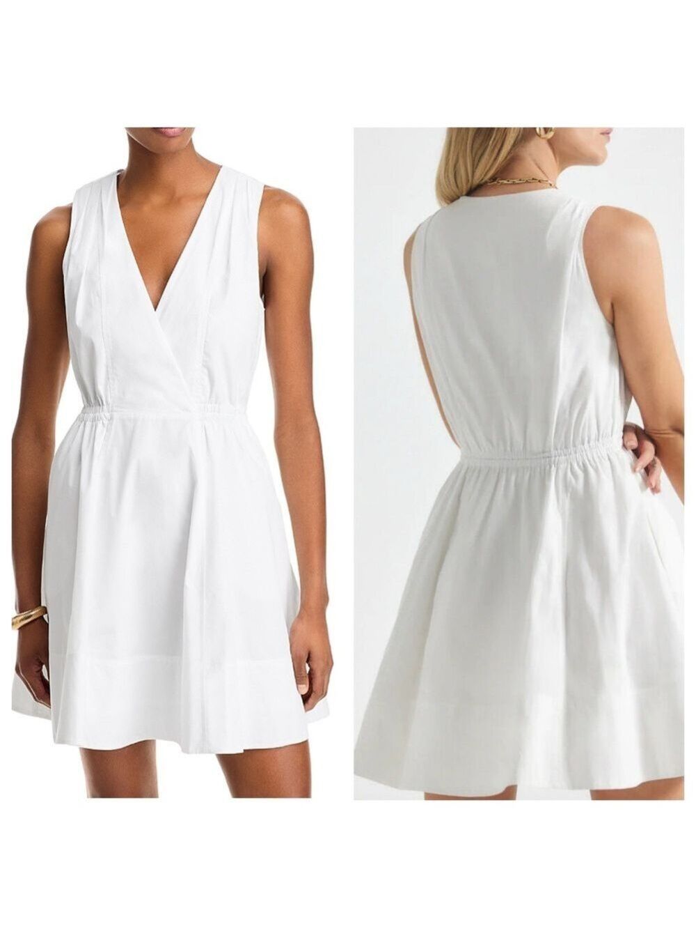 Derek Lam 10 Crosby White Tia Cotton Poplin Mini Dress Size 4 NWT